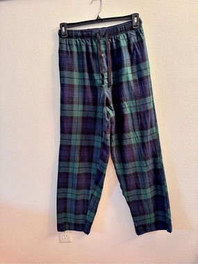 Michael Morgan Men’s Plaid Flannel Pajama Pants Size M 100% Cotton